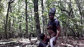 Southern Couple Licks Ass and Deepthroats in Public Forest