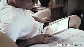 stepsister sneaks into geeky stepbro’s room for sneaky fun