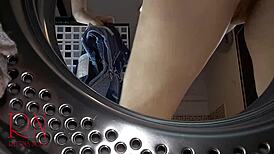 watch housewife get dominated and fucked in washing machine