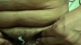 French amateur stepmom says, look stepson, watch me piss from my hairy pussy