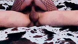 i love my wife in stockings getting it rough and hard, her wet pussy soaking