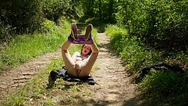 i touch myself in front of passersby until a jogger nails me hard