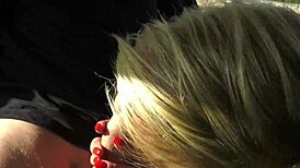 Watch This Blonde Cougar Fucking Hard In The Car On October 31st!