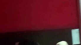 Young 18-year-old brunette with natural small tits and tattoos rides cock intensely.