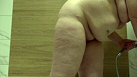 Wow, Watch This Chubby Milf Shave and Wash Her Pussy!