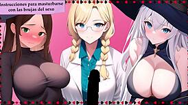 OMG, las brujas del sexo throwing a wild orgy farewell with JOI in Spanish! 🔥💦