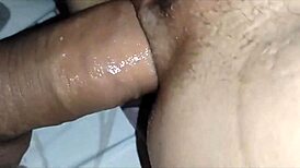 Stretched His Wife's Ass with Fingers and Big Dick