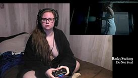 Until dawn play with curvy brunette in lingerie, wow! 😍