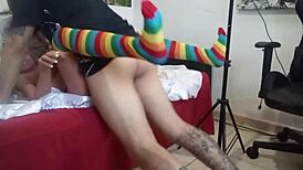 Intense emotions as I fuck this blonde sex doll passionately.