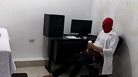 In USA hospital perverted OLD doctor in uniform MASTURBATES after treating sexy YOUNG Latina patient