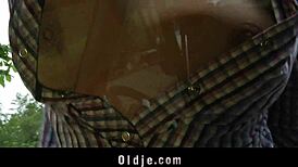 Lucky Grandpa Bangs Sexy Blonde Teen in Van! What a Ride!