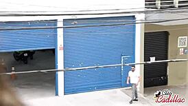 Cleo Cadillac - Boy from Street Fucks My Ass on Boss Bed