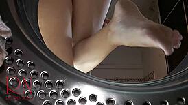 watch housewife get dominated and fucked in washing machine