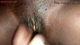 I'm playin with this ebony pussy and fuckin it with a coke cola bottle