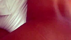 Lightskin babe slams fat ass back on huge BBC