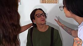 We Tease The Class Nerd To Borrow His Big Cock For Rough Outdoor Sex