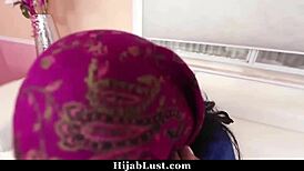 Arab teen explores American culture with cute brunette in missionary style