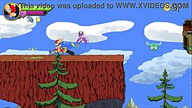 i'm playing armas quest, the minotaur cums all over my face after a titjob