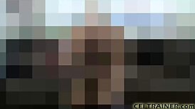 Femdom guides first cock sucking with cum eating instructions in pov.