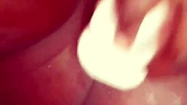 Ebony masturbates to dripping orgasm