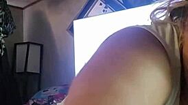 playing with my juicy pussy in panties, using toys, solo session with goldielox