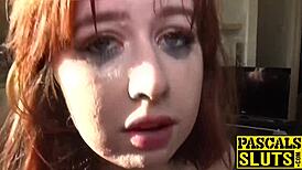 Kitty Misfit throat fucked and pussy slammed hard by Pascal!