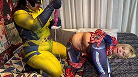 Wolverine and Spider-Woman Clash in Wild Costume Action. No Limits Left to Break!