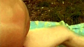 She moaned loud for two cocks banging her pussy outdoors 😍