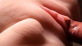 Smooth wet pussy of sexy fuck doll drilled up close