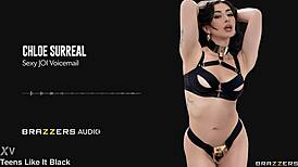 Sexy Chloe Surreal Leaves Teasing Voicemail with Striptease and Toy Play