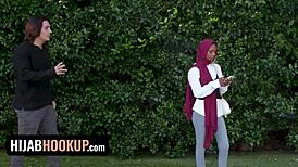 Stranded Muslim Cutie Thanks American Stud With Tight Pussy in POV