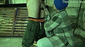 i can't believe this big ass french whore is getting anal in an abandoned building