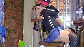 Hot Blondes Sneak Away for Squirting Fun in Closeup Action