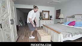 tiny teen treasures hunt with pov blowjob and ass