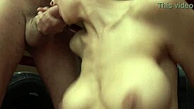 Skinny Amateur Milf Fucked in Ass by 2 Masked Men