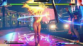 Random street fighter moments happening outdoors in the city