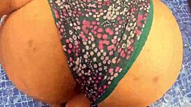 Feeling The Thrill As I Surprise The Big-Ass Woman Masturbating In The Pool And Fuck Her Doggystyle Roughly