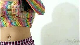 Young Latina Opens Wet Pussy, Inserts Pink Dildo for Solo Show.