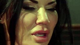 Huge Tits Brunette Takes Strap-On in Intense Scene