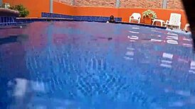 Feeling The Thrill As I Surprise The Big-Ass Woman Masturbating In The Pool And Fuck Her Doggystyle Roughly