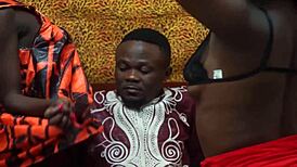 just chilling with ebony babes in a hot threesome