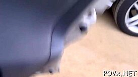 Teen in socks enjoys rough blowjob action