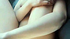 Oh god, rough sex in the car with my blonde wife!