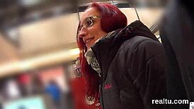 Gorgeous czech kitten gets teased in the mall with a striptease, then pounded hard in pov.