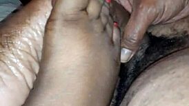 intense footjob fetish action