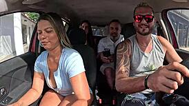 Holy crap, Ted scores a hot Latina in the backseat with Candy Debby!