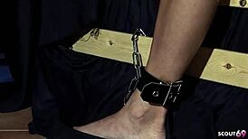 Skinny Blonde Rachel Evans in Hard BDSM Bondage Fuck