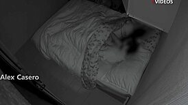 Shh, so they don't hear us, I go to my stepsister's room and we end up fucking