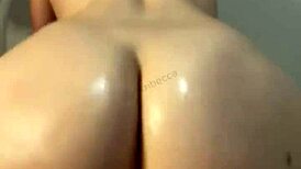 Shinning Big Ass Reverse Cowgirl in Dorm with Teen 18+ Roommate. Young 18+ Girlfriend Rides Hard!