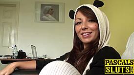 Submissive uk brunette crystal hard fucked by old man pascal